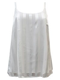 IVORY Stripe Cami Top - Plus Size 18 to 28