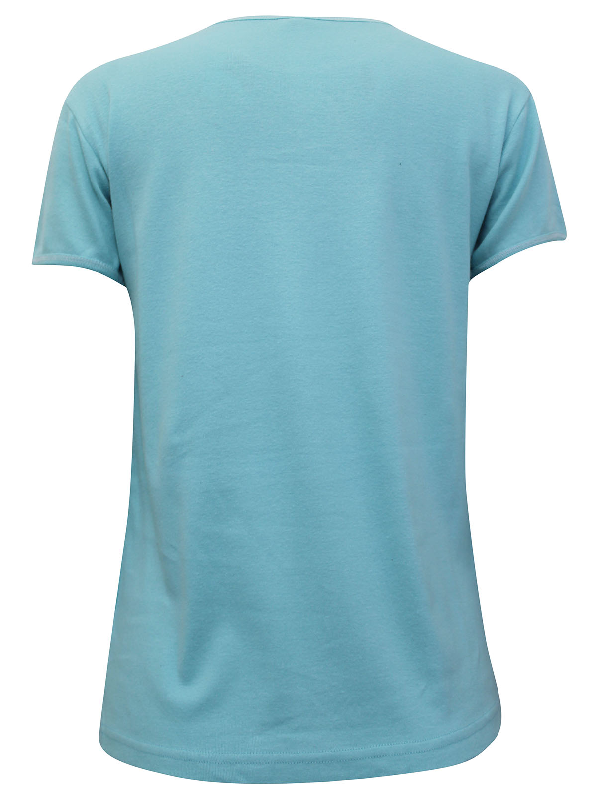 Blancheporte Ladies Clothing - - AQUA Pure Cotton Exposed Stitch T ...