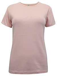 PINK Pure Cotton Exposed Stitch T-Shirt - Size 6/8 to 22 (EU 34/36 to 50)