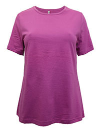 MAGENTA Pure Cotton Short Sleeve T-Shirt - Size 6/8 to 18/20 (EU 34/36 to 46/48)
