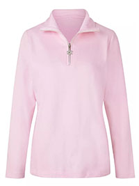 PINK Pure Cotton Half Zip Sweatshirt - Size 10 to 28