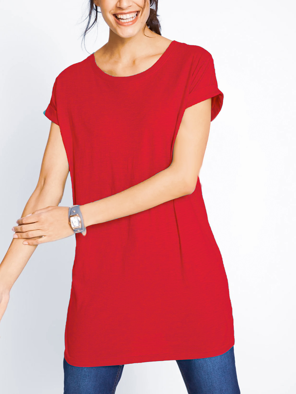 Semi Stitched Cotton Digital Printed Short Tunic