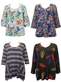 ASSORTED Boutique Stock Printed Tops - Size 10/12 to 14
