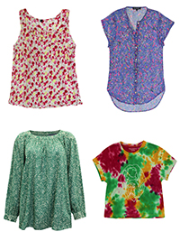 FC-UK ASSORTED Printed Tops - Size 6 to 14