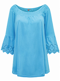 JB BLUE Bardot Broderie Top - Size 12 to 18