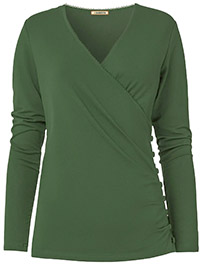 JB GREEN Wrap Jersey Top - Size 12 to 18