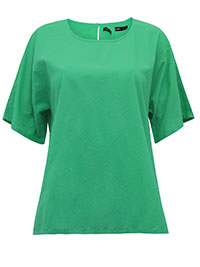 GudrunS. GREEN Modal Blend Angel Sleeve Top - Size 12/14 to 16/18 (M to L)