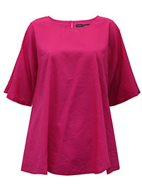 GudrunS. MAGENTA Modal Blend Angel Sleeve Top - Size 8/10 to 16/18 (S to L)