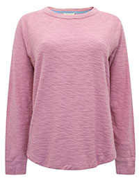 WS PINK Pure Cotton Long Sleeve Raglan Top - Size 10 to 20