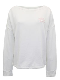 IVORY Organic Cotton Embroidered Graphic Sweatshirt - Size L to XL