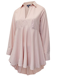 PINK Long Sleeve Poplin Swing Tunic - Plus Size 14 to 34 (US 12W to 32W)