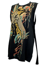 FP BLACK Pure Cotton Jungle Bay Embroidered Tunic - Size 4/6 (XS)