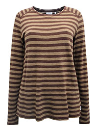 MoP COFFEE Organic Cotton Striped Long Sleeve Top - Size 10 (S)