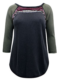 FP GREY Pure Cotton Mirror Embellished Ritu Tee - Size 8/10 to 16/18 (S to L)