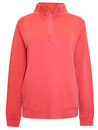 SS RED Tomato Greenshank Organic Cotton Collared Sweatshirt - Size 10 to 26/28