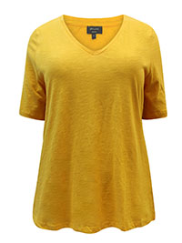 SAFFRON Pure Cotton Half Sleeve Top - Plus Size 16 to 32