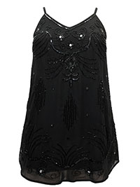 BLACK Luxe Embellished Sequin Cami Top - Plus Size 14 to 22