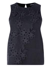 W4rehouse BLACK Sleeveless Placement Floral Lace Top - Size 6 to 16 W4rehouse BLACK Sleeveless Placement Floral Lace Top - Size 6 to 16
