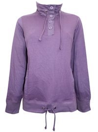 M&C0 PURPLE Cotton Rich Funnel Neck Top - Size 10 to 20 (XSmall to XXLarge) M&C0 PURPLE Cotton Rich Funnel Neck Top - Size 10 to 20 (XSmall to XXLarge)