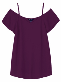 SimplyBe PLUM Strappy Off Shoulder Sleeve Blouse - Plus Size 14 to 32 SimplyBe PLUM Strappy Off Shoulder Sleeve Blouse - Plus Size 14 to 32