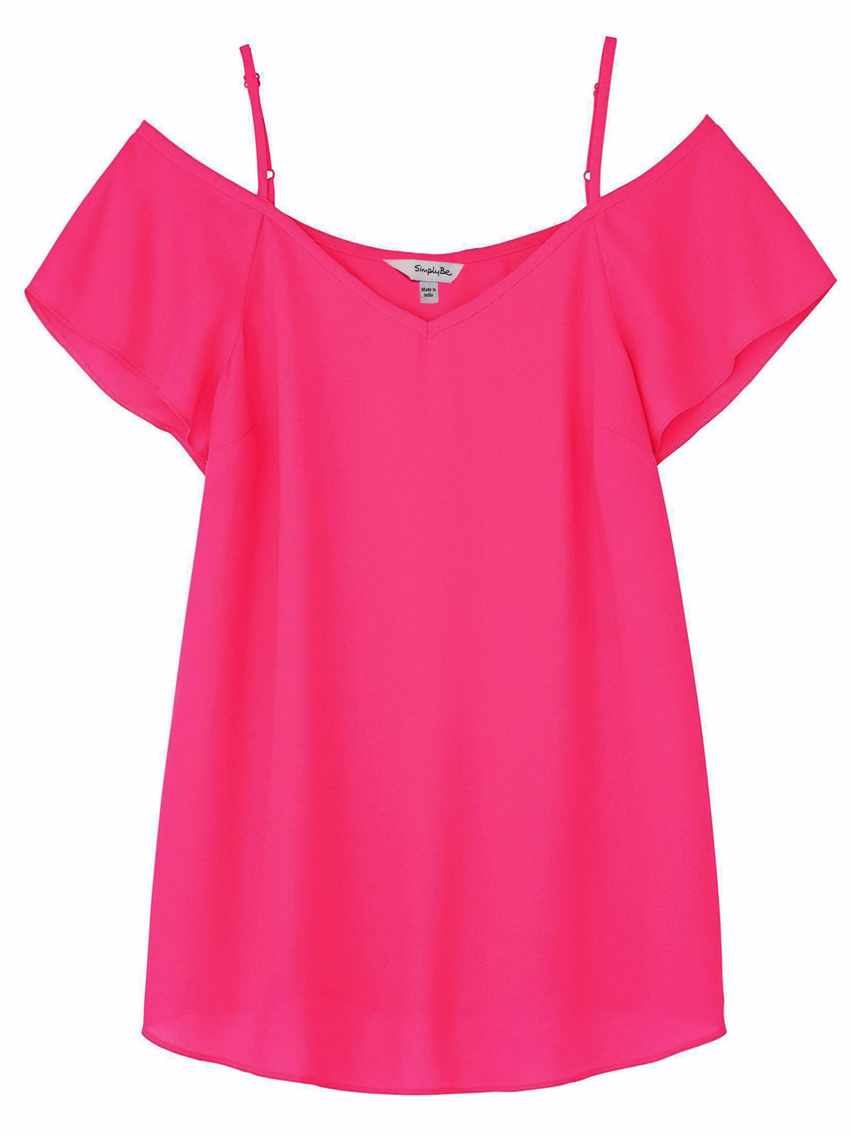 pink cold shoulder tops plus size