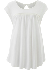 Capsule IVORY Ladder Trim Frill Sleeve Top - Plus Size 22 to 28 Capsule IVORY Ladder Trim Frill Sleeve Top - Plus Size 22 to 28