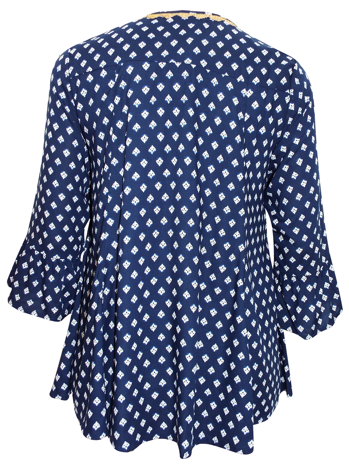 Joanna Hope - - Joanna Hope NAVY Ethnic Print Swing Top - Plus Size 14 ...