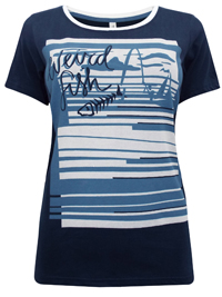 We1rdFish Dark NAVY Fishing Graphic Print Cotton T-shirt - Size 8 to 20 We1rdFish Dark NAVY Fishing Graphic Print Cotton T-shirt - Size 8 to 20