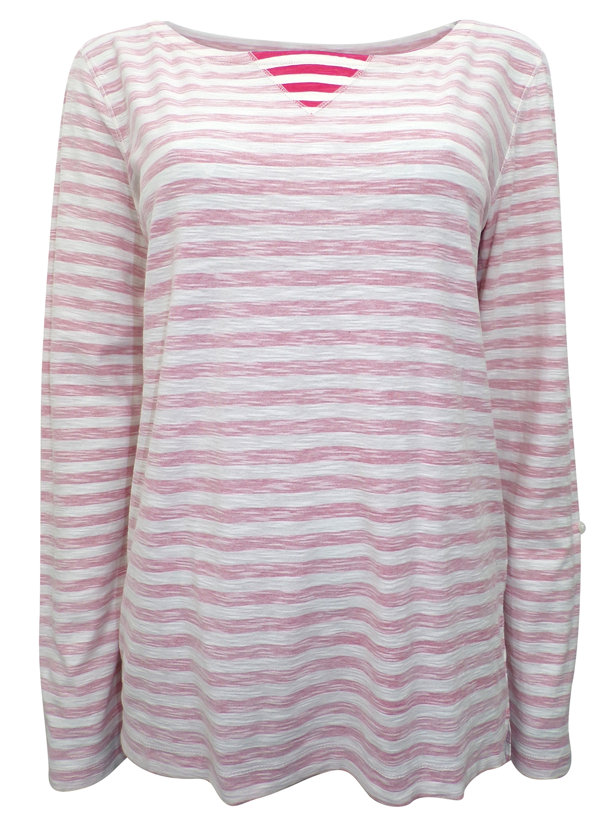 Gomma - - Gomma WHITE Pure Cotton Striped Long Sleeve Top - Size 8 to 18