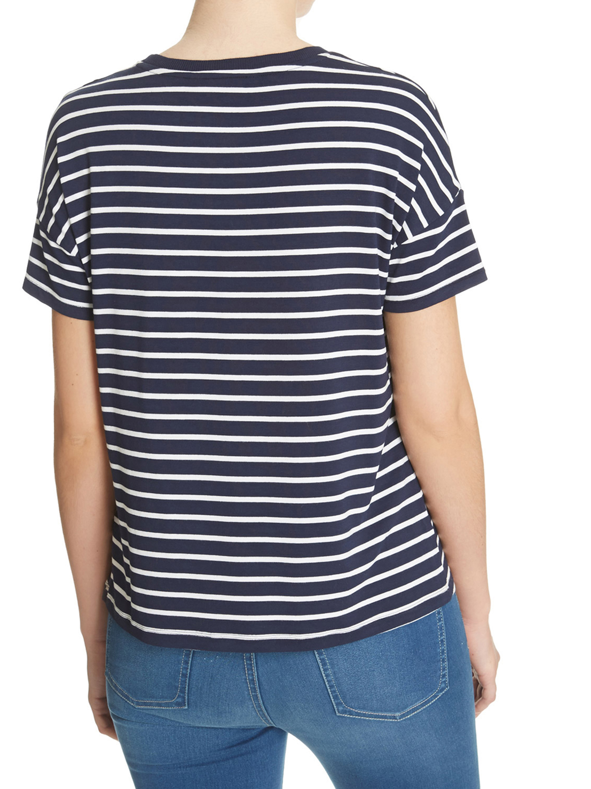 Dunn3s NAVY Short Sleeve Striped Jersey T-Shirt - Size 12 to 20
