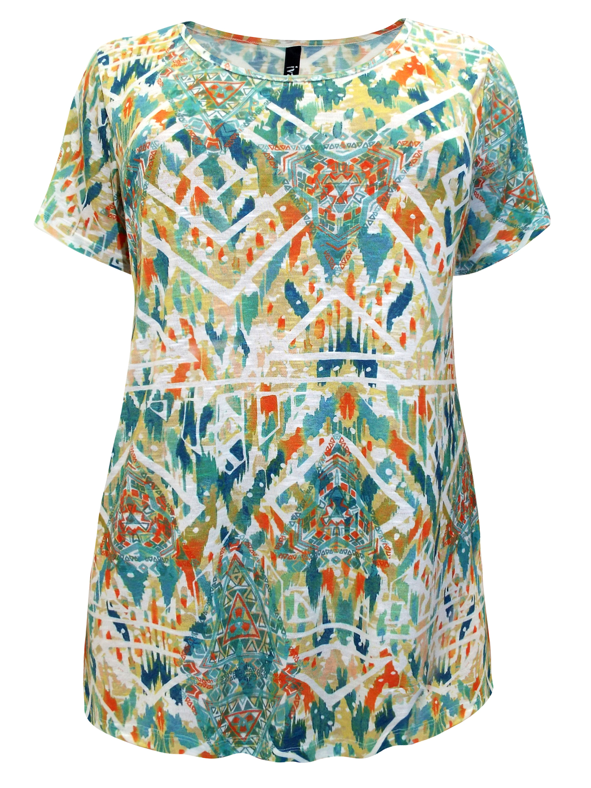 Plus Size wholesale clothing by INS SHOP - - GREEN Abstract Geo Print ...