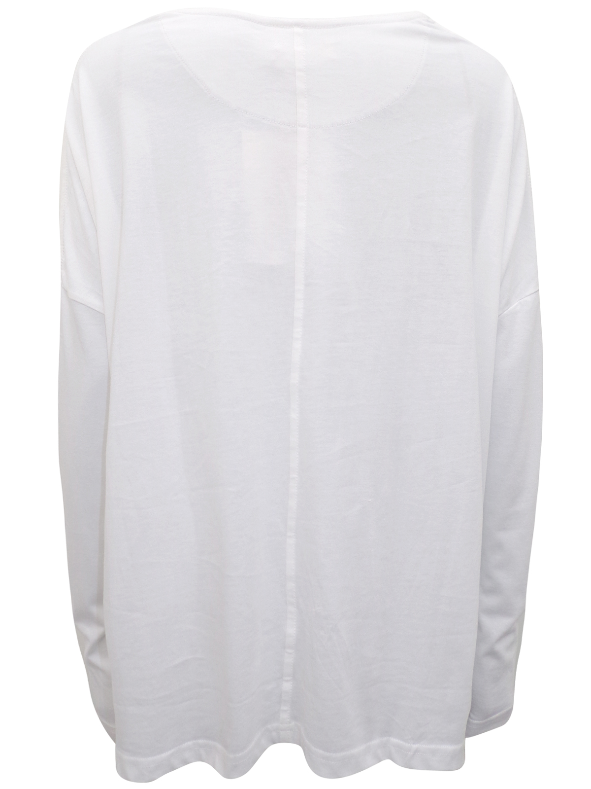 Cloth & Co - - Cloth&Co WHITE Organic Cotton Drop Shoulder Long Sleeve ...