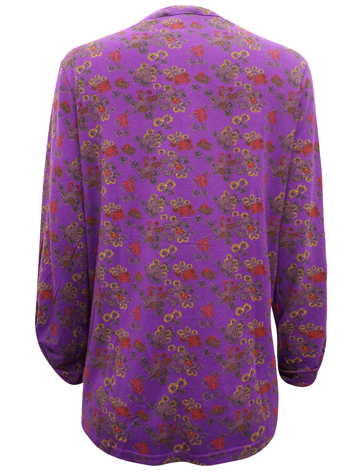 S.Oliver - Triangle - - Triangle PURPLE Grandad Neck Sunflower Print ...