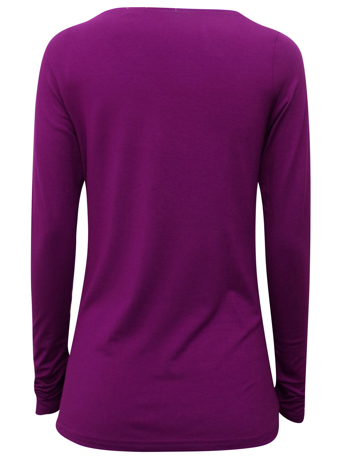 Pure Collection - - Pure PURPLE Long Sleeve Twist Front Jersey Top ...