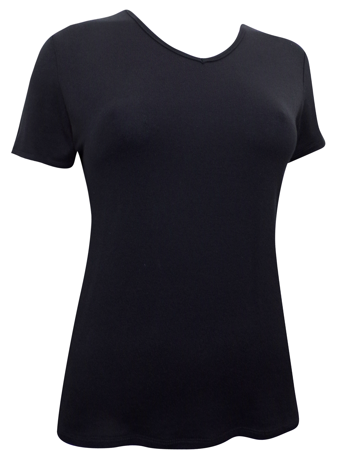 Beales - - Beales BLACK Short Sleeve Jersey T-Shirt - Size 10 to 18