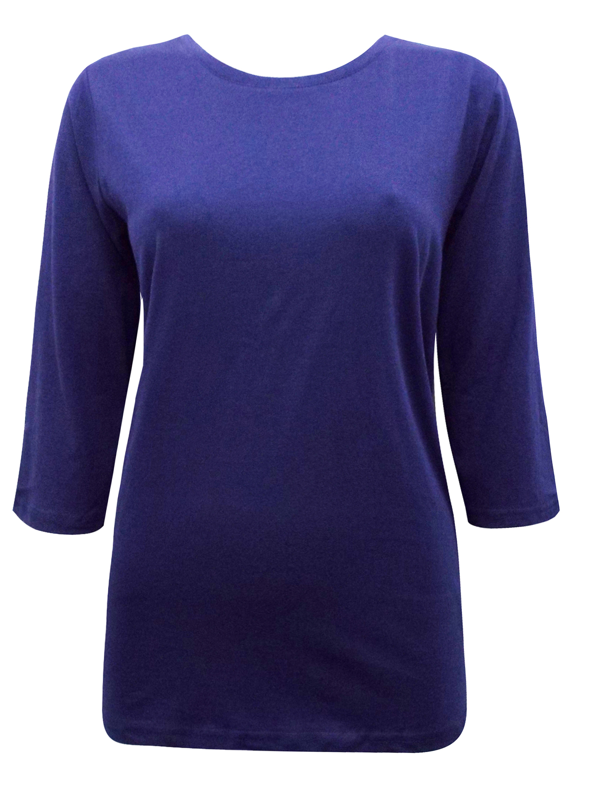 Gill - - Gill NAVY Cotton Rich 3/4 Sleeve Top - Size 8/10 to 24/26 ...