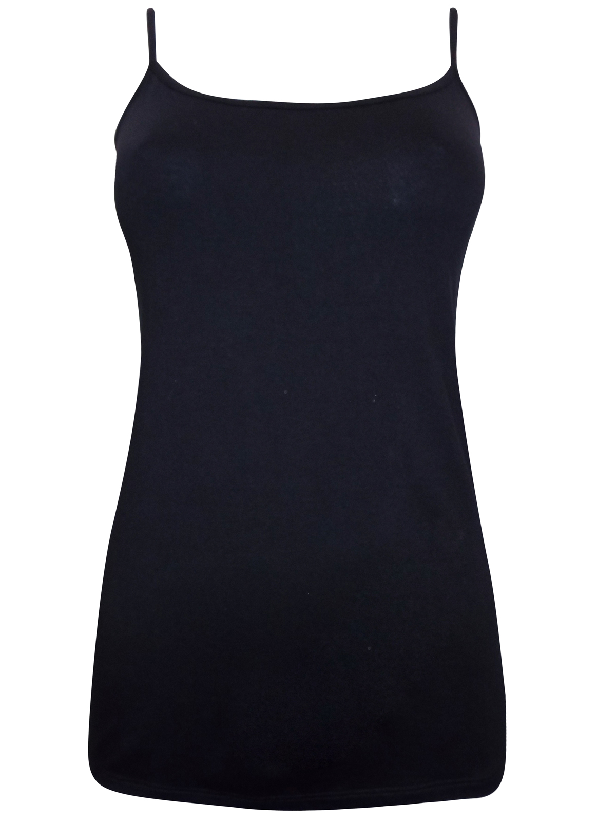 First Avenue BLACK Strappy Jersey Cami Vest - Size 10 to 20