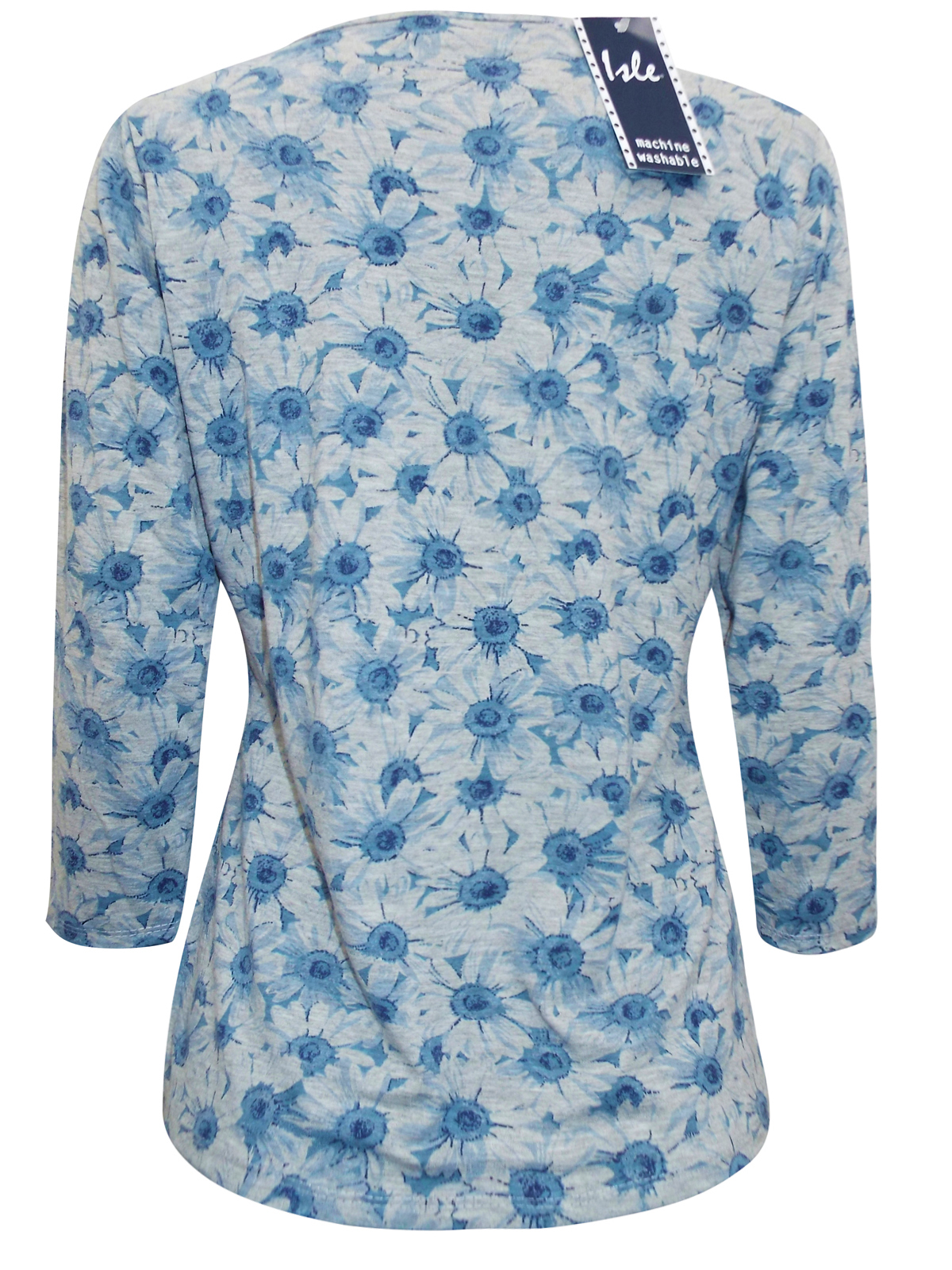 Brand New Wholesale Clothing by Isle - - Isle BLUE Daisy Print 3/4 ...