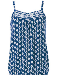 Julipa NAVY Chain Link Printed Jersey Cami Top - Plus Size 10 to 24 Julipa NAVY Chain Link Printed Jersey Cami Top - Plus Size 10 to 24