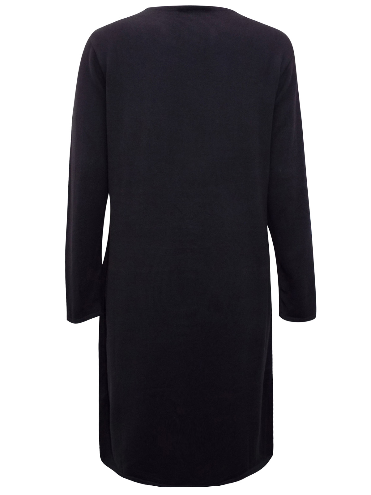Adini Adini CHARCOAL Pure Cotton Long Sleeve Midi Dress Size 16