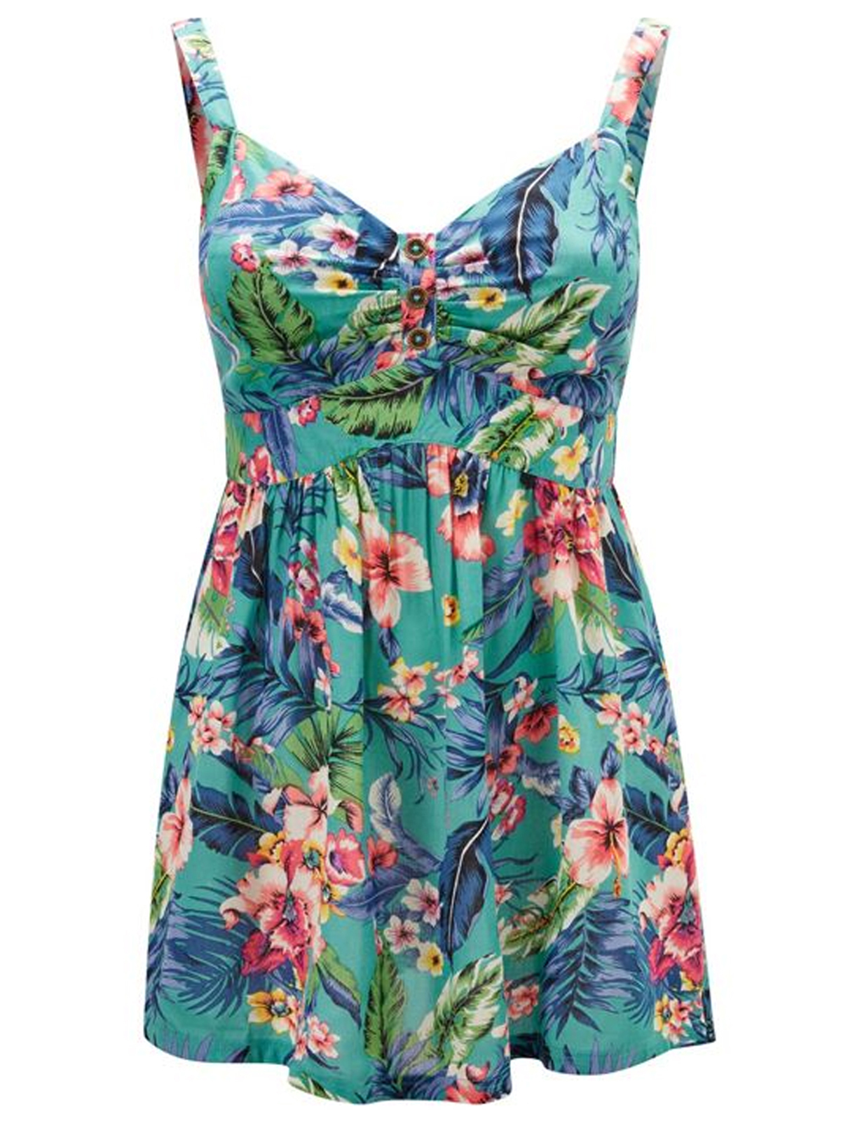 Joe Browns - - Joe Browns GREEN Bold & Bright Tropical Cami Top - Size 12