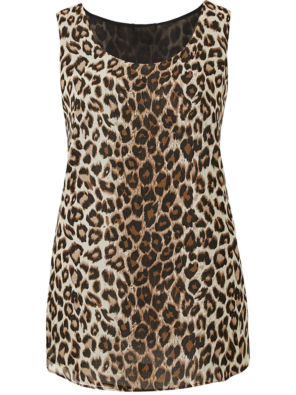Julipa - - Julipa BLACK Animal Print Reversible Cami Vest - Plus Size ...