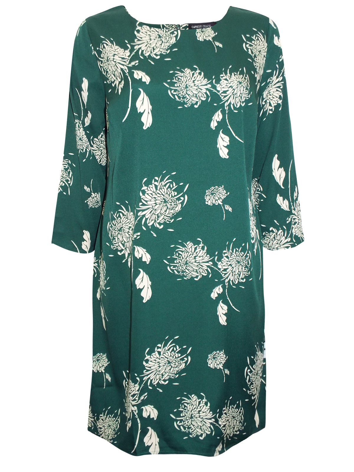 Capsule - - Capsule GREEN Dandelion Print Tunic Shift Dress - Size 12 to 14