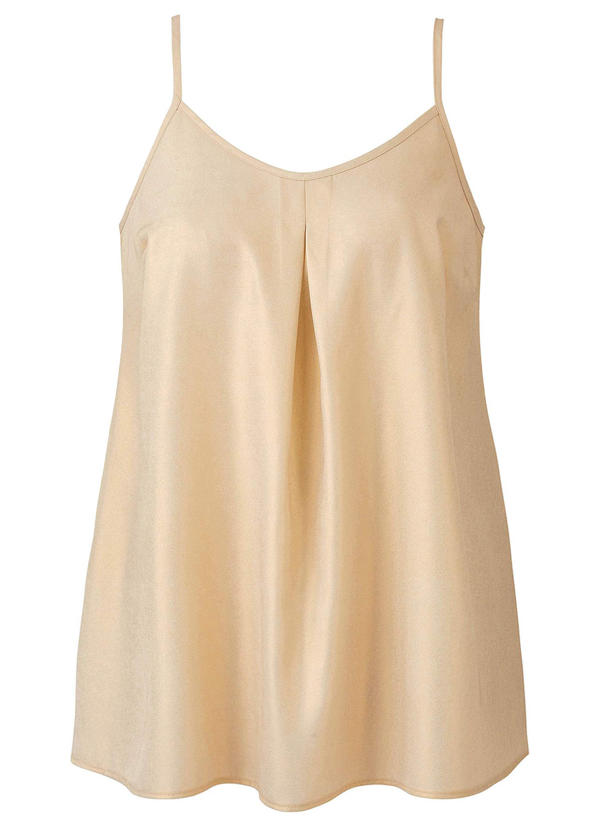 Front Pleat Textured Dress In Nude