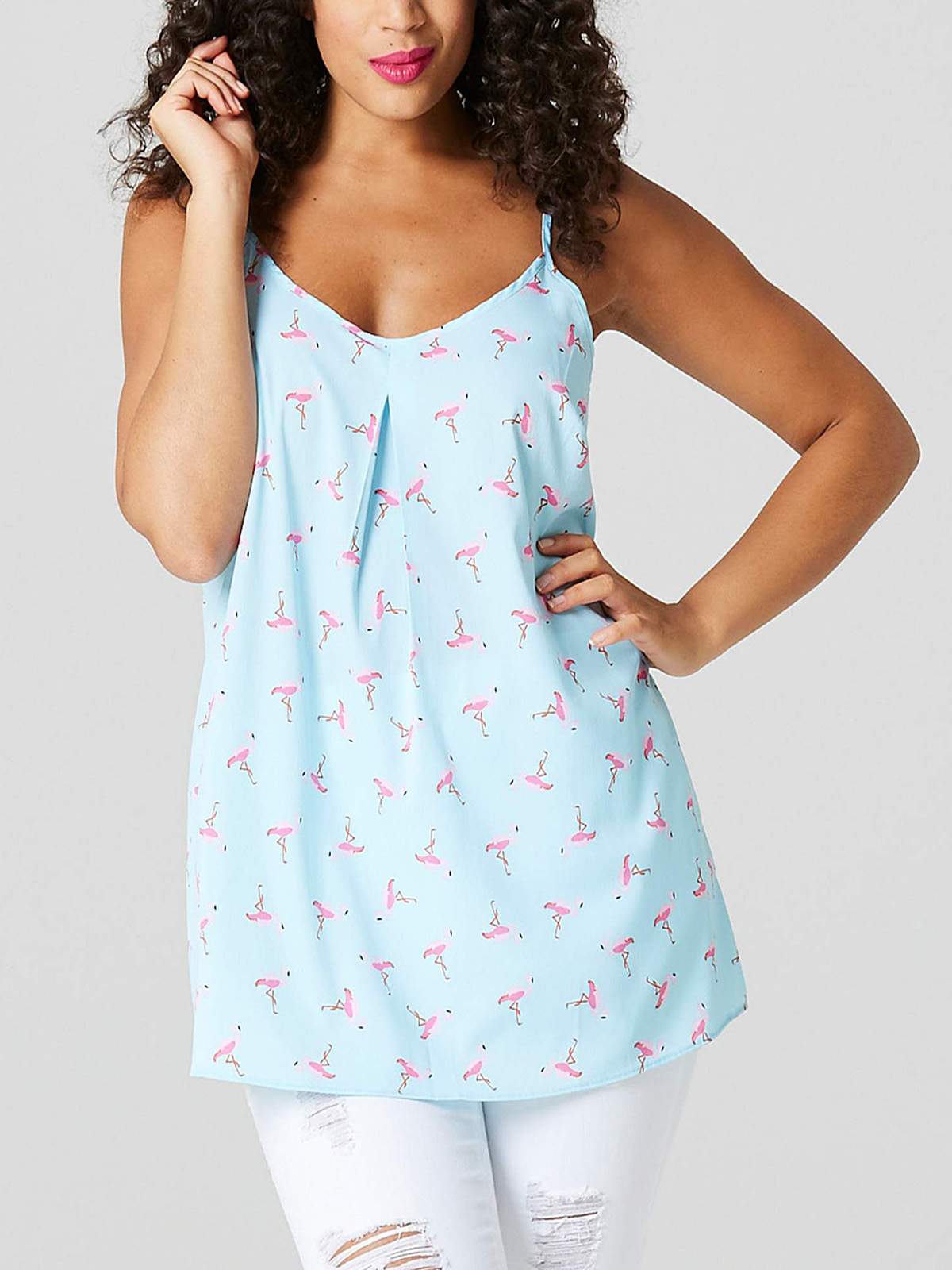 Plus Size wholesale clothing by simply be - - SimplyBe BLUE Flamingo