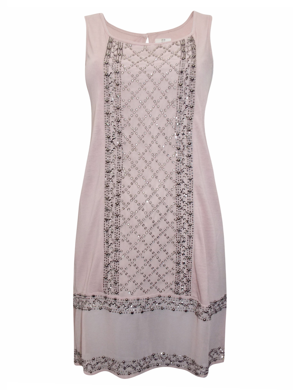 N3XT BLUSH Sleeveless Bead & Jewel Embellished Dress - Size 10 to 12