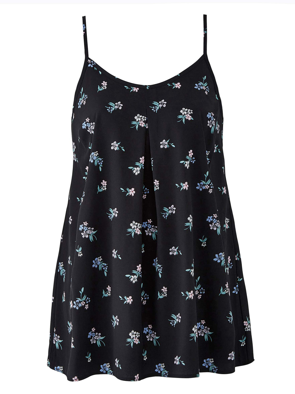 Capsule - - Capsule BLACK Floral Print Strappy Cami Top - Size 12 to 14