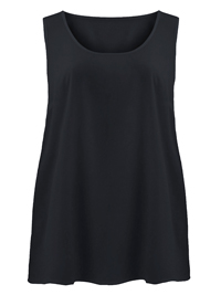Julipa BLACK Sleeveless Woven Vest Top - Plus Size 16 to 22 Julipa BLACK Sleeveless Woven Vest Top - Plus Size 16 to 22