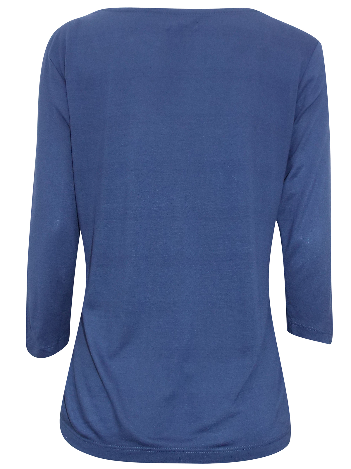 Gill - - Gill BLUE Scoop Neck 3/4 Sleeve Jersey Top - Size 10/12 to 22/ ...