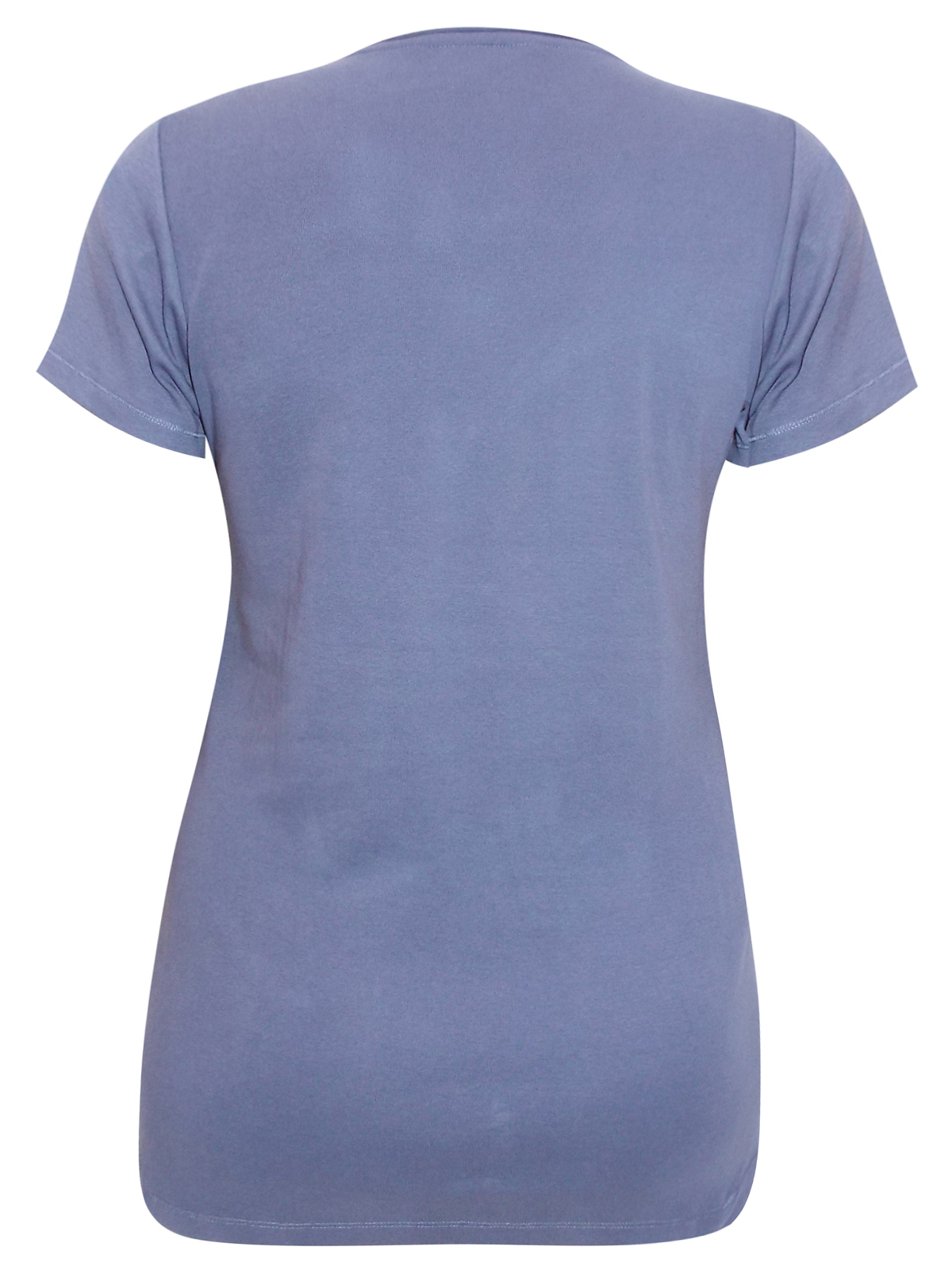 CURVE - - Yours SOFT-PLUM Pure Cotton V-Neck Short Sleeve T-Shirt ...